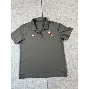 Nike Dri-Fit Polo Shirt Men's Medium Black 405 Logo Short Sleeve Golf Tennis